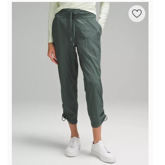 Lululemon Dance Studio mid rise cropped pants green crop adjustable - Picture 1 of 8